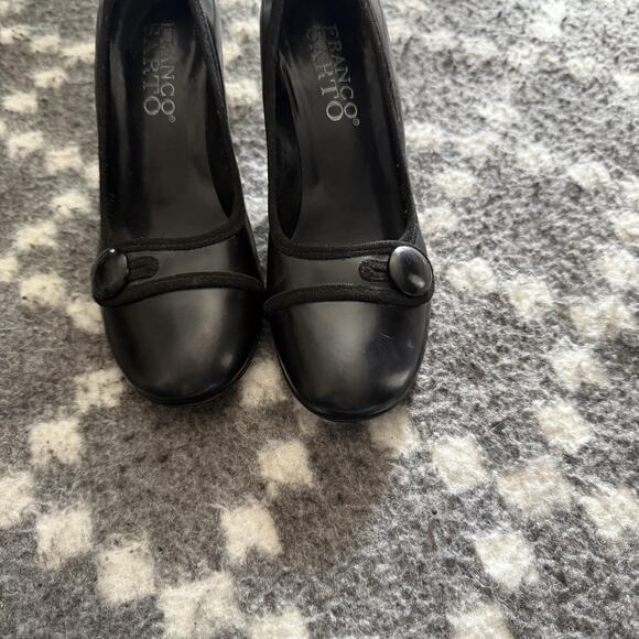 Franco Sarto Shoes Womens Size 6M Mary Jane Heels Button Leather Dark Academia - Picture 4 of 8